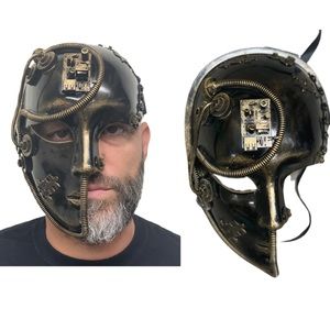 Steampunk Gear Punk Goth Burning man Face Mask NWT
